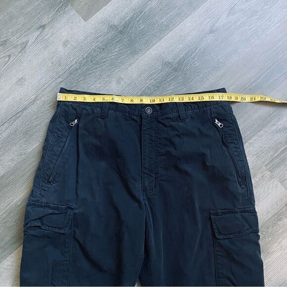 GAP Cargo Pants Large Black Work Zipper Pockets Mesh Lined - Picture 6 of 11
